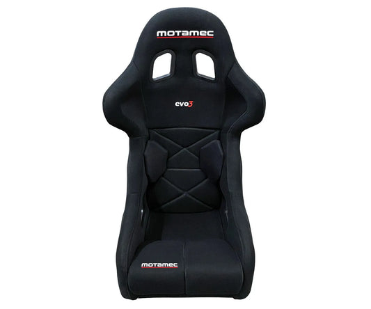 Motamec Racing Evo3 FIA Approved Race Rally Seat GRP Shell Side Mount BLACK