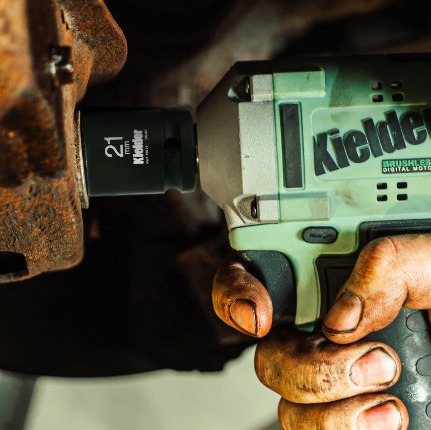 Kielder 1/2" 11pc Short Impact Socket Set On Socket Rail