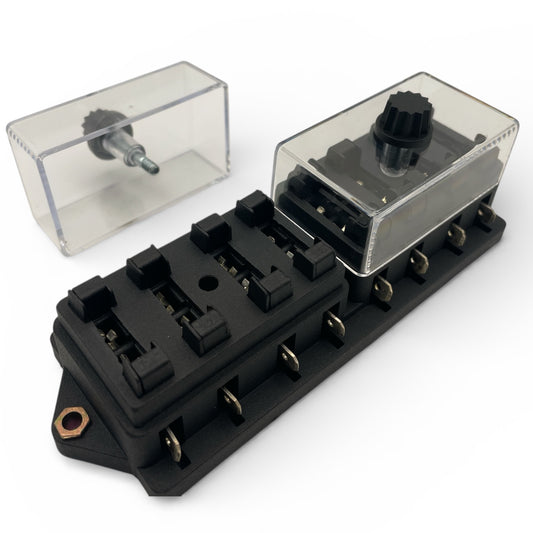 8 Way 12v Blade Fuse Box With Protective Cover