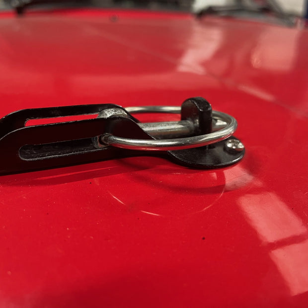 Rally Alloy Bonnet Pin Kit Alloy Black Competition Motorsport