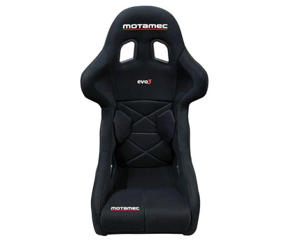 Motamec Racing Evo3 FIA Approved Race Rally Seat GRP Shell Side Mount BLACK