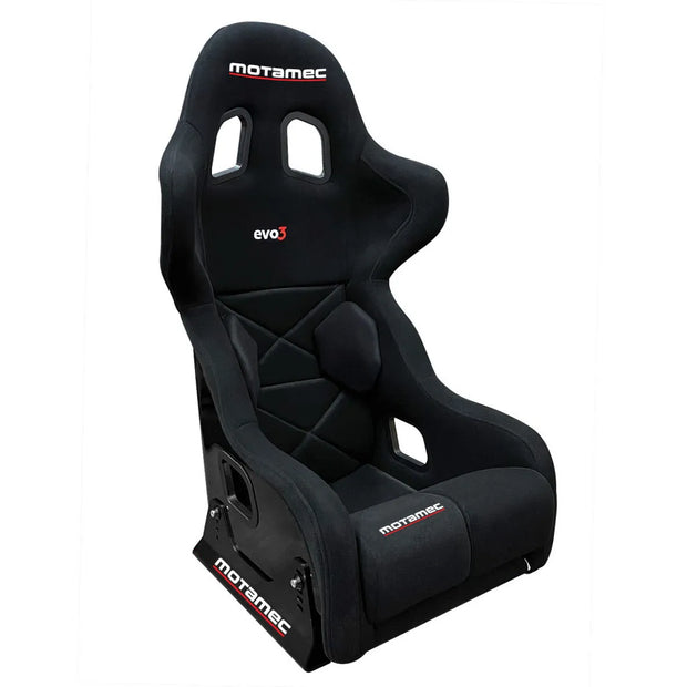 Motamec Racing Evo3 FIA Approved Race Rally Seat GRP Shell Side Mount BLACK