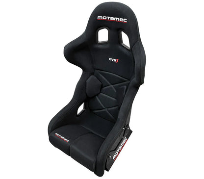 Motamec Racing Evo3 FIA Approved Race Rally Seat GRP Shell Side Mount BLACK