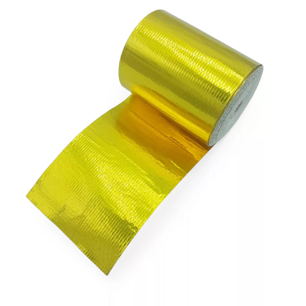 Motorsport Gold Reflective Heat Shield Tape– 50mm x 10m Roll Heat Managemnet