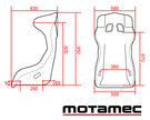 Sedd Rasio Motamec Racing GP1 wedi'i Chymeradwyo gan y FIA GRP Cragen Mowntio Ochr HANS DU