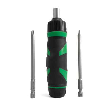 Kielder Ratchet Screwdriver Handle with PH2 & SL5 Bits