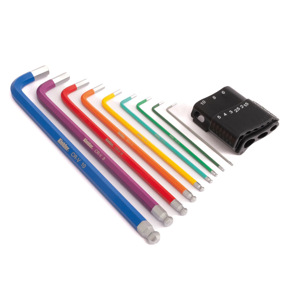 Kielder 9pc Colour Coded Long Hex Key Set