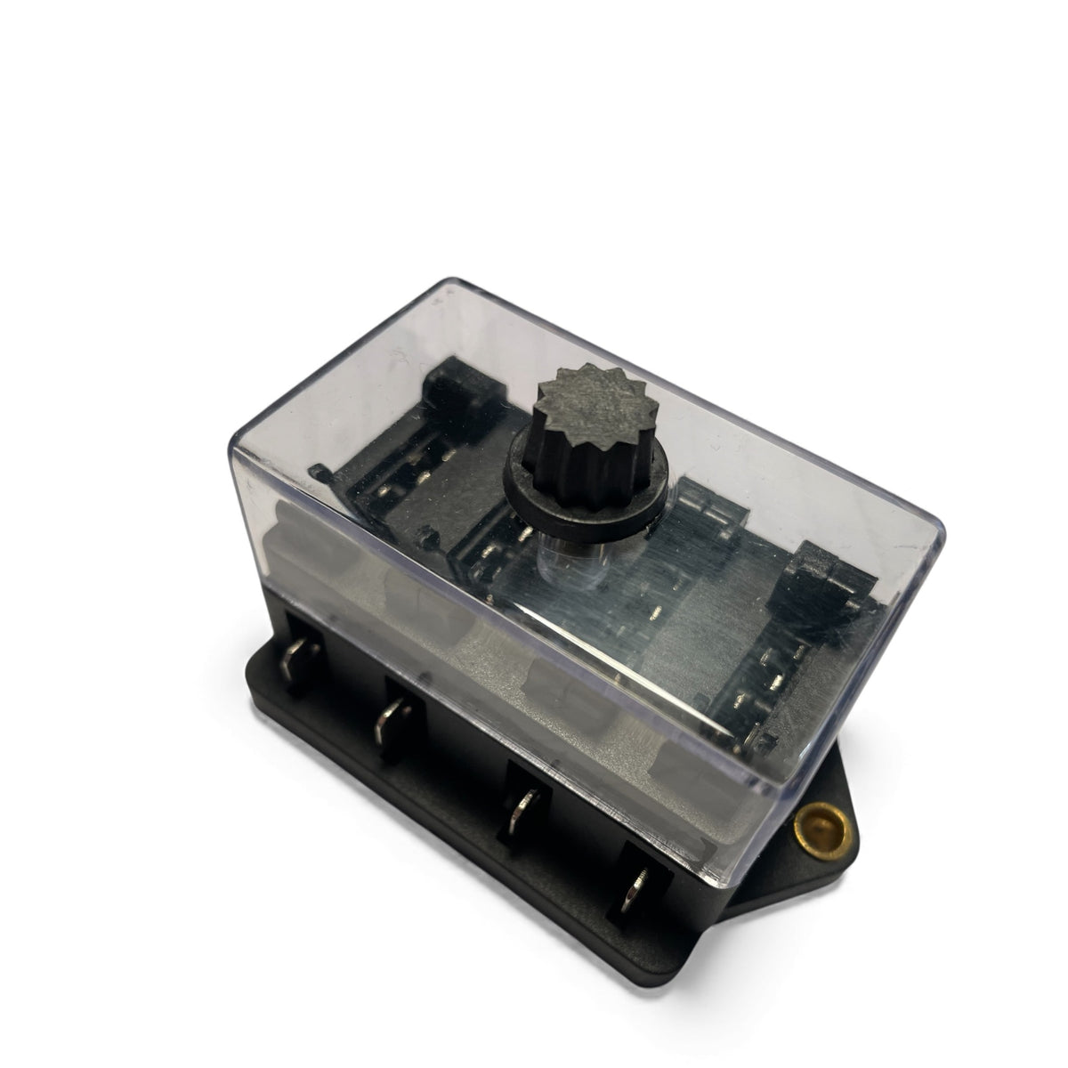 Motorsport Rally Car 4 Way 12v Blade Fuse Box With Clear Protective Cover.