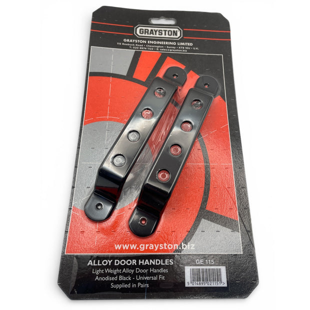 Rally Race Car Lightweight Alloy Inner Alloy Door Handles x2 In Black