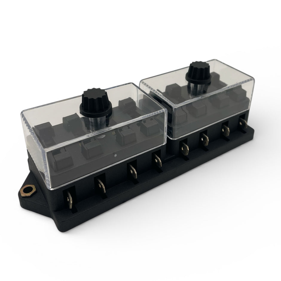8 Way 12v Blade Fuse Box With Protective Cover