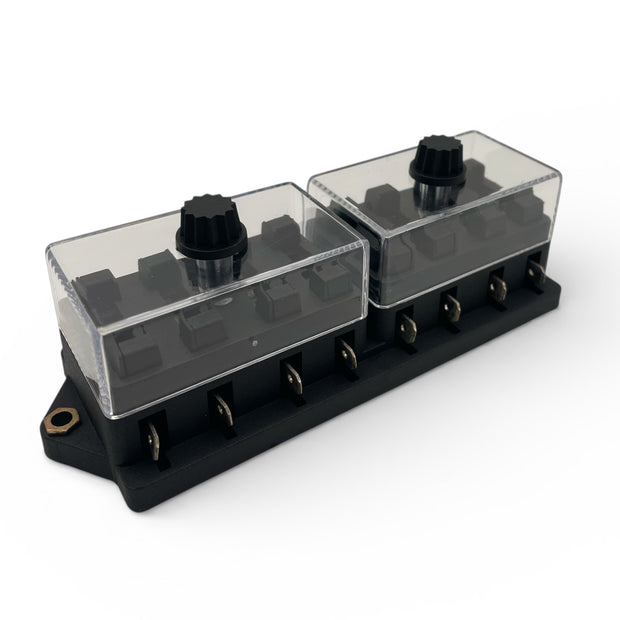 8 Way 12v Blade Fuse Box With Protective Cover