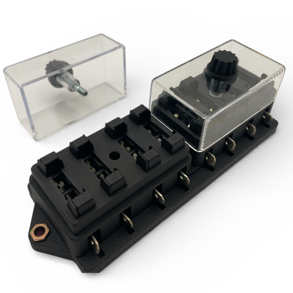 8 Way 12v Blade Fuse Box With Protective Cover