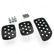 Motorsport Alloy Pedals Extension Plates Set - Aluminium Pedal Pad Kit - BLACK
