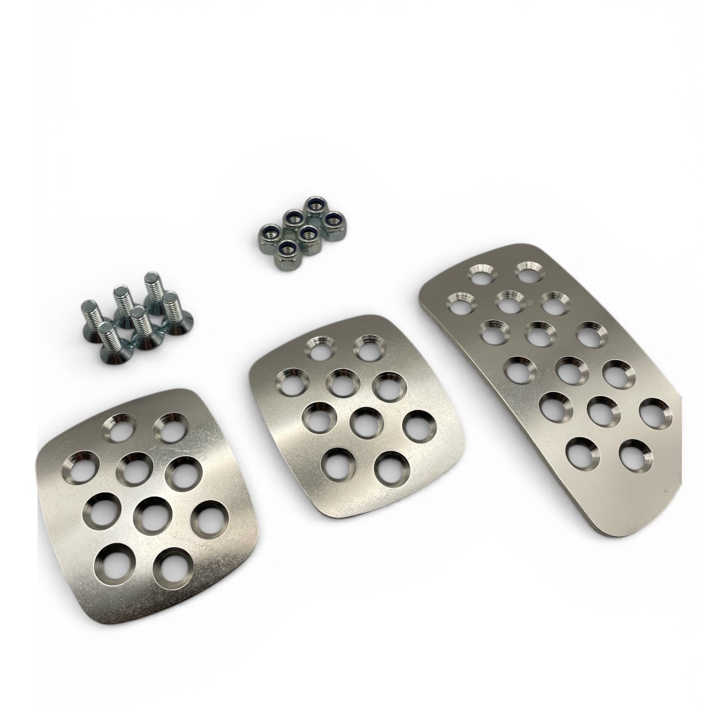 Motorsport Alloy Pedals Extension Plates Set - Aluminium Pedal Pad Kit
