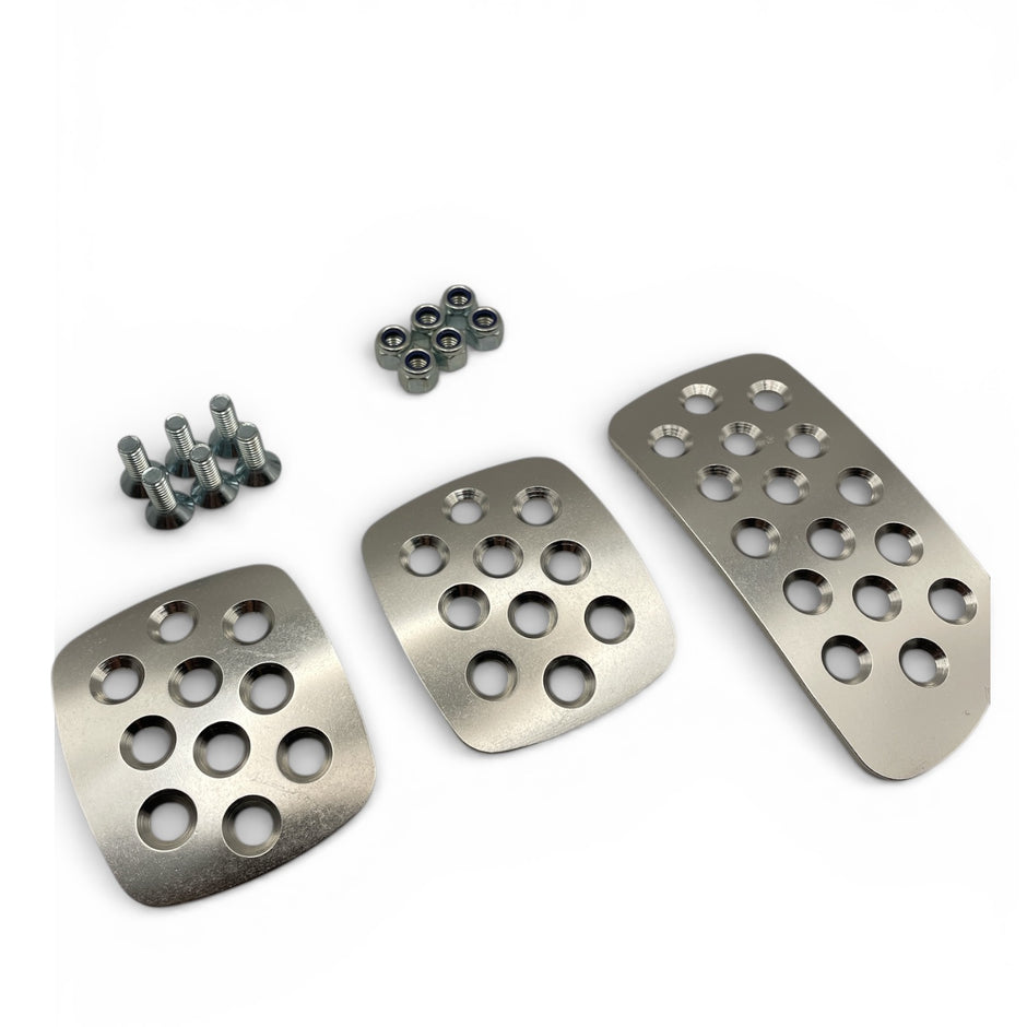 Motorsport Alloy Pedals Extension Plates Set - Aluminium Pedal Pad Kit