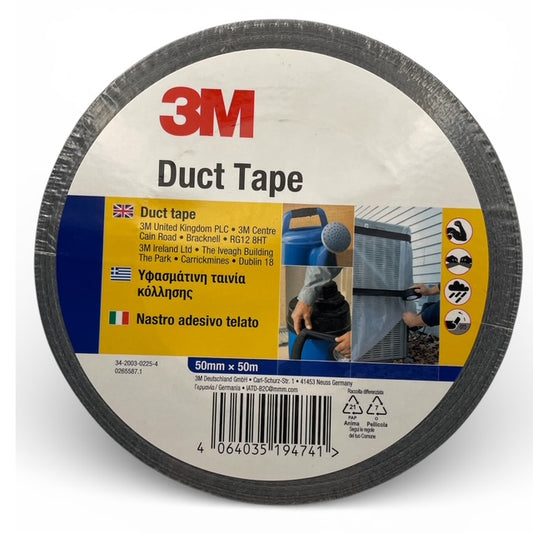 3m Duct Tape, Tank Tape, Gaffer Tape 50mm x 50M Black