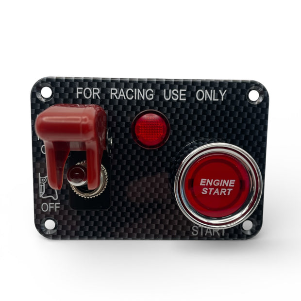 Motorsport Dash Panel Starter / Press Button, Switch & Warning Light