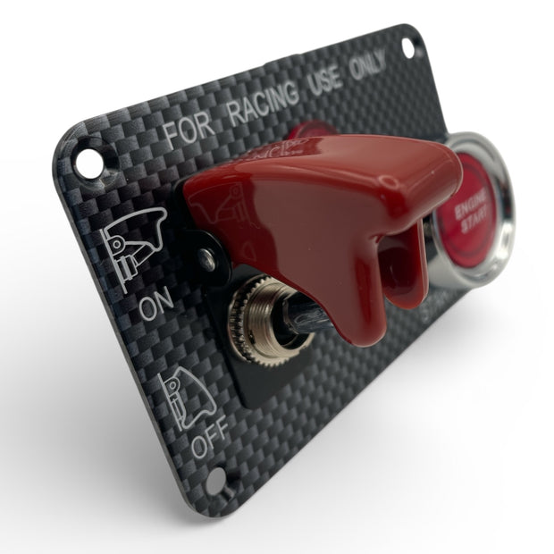 Motorsport Dash Panel Starter / Press Button, Switch & Warning Light