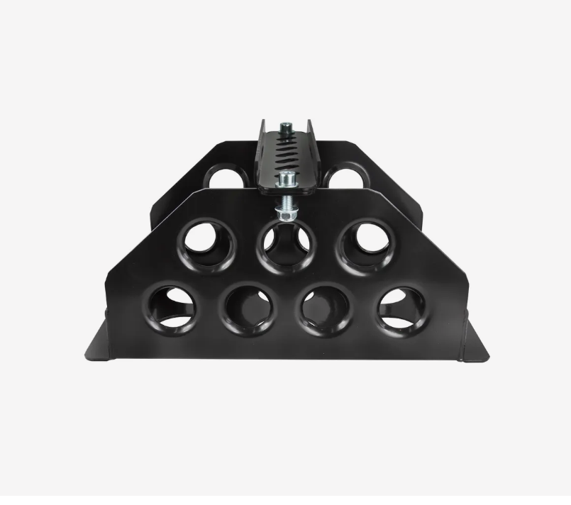 Motamec Std Size Alloy Car Battery Tray Aluminium Box Holder Black Powder Coated