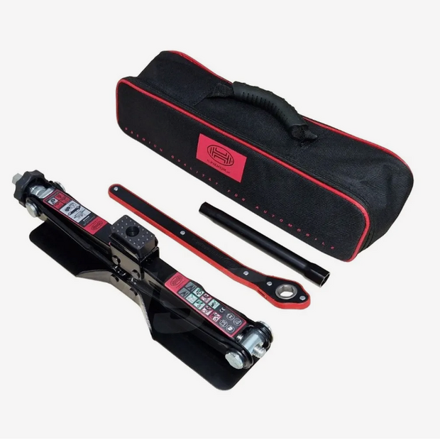 Wide Base Wind Up Scissor Jack Kit 1.5T Black Edition Approved Rally spec