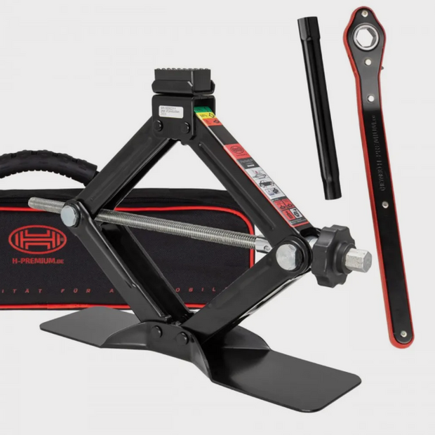 Wide Base Wind Up Scissor Jack Kit 1.5T Black Edition Approved Rally spec