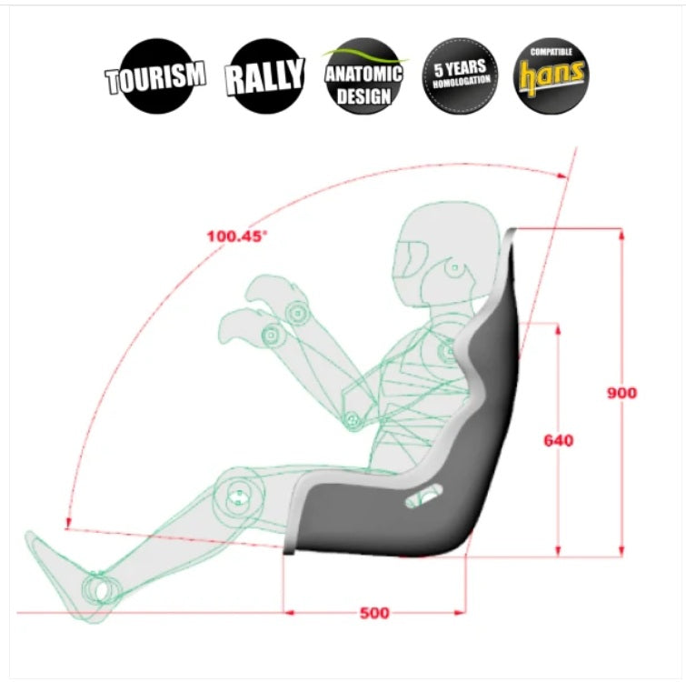 Atech Motorsport Target Racing Seat FIA Standard 8855-1999