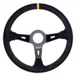 Atech 350mm 90mm Dish Suede Steering Wheel