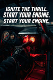 Motorsport illuminated Push Button Engine Starter Switch 12v 50amp