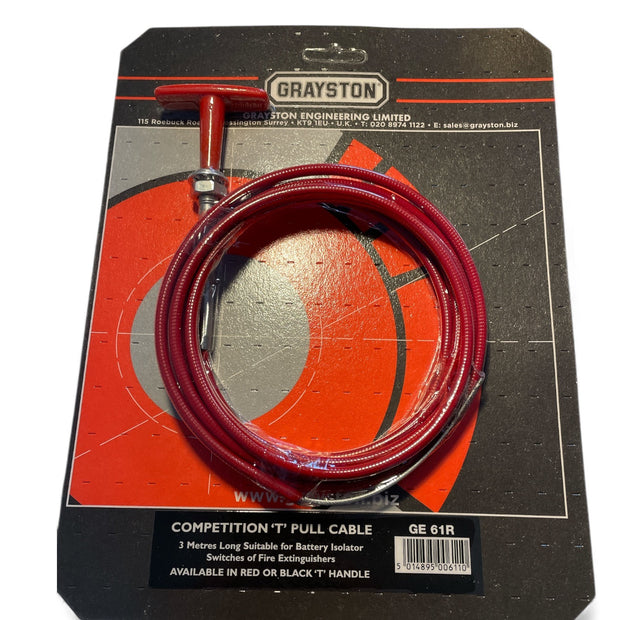 Motorsport Fire Extinguisher or Battery Isolator Red Pull Cable