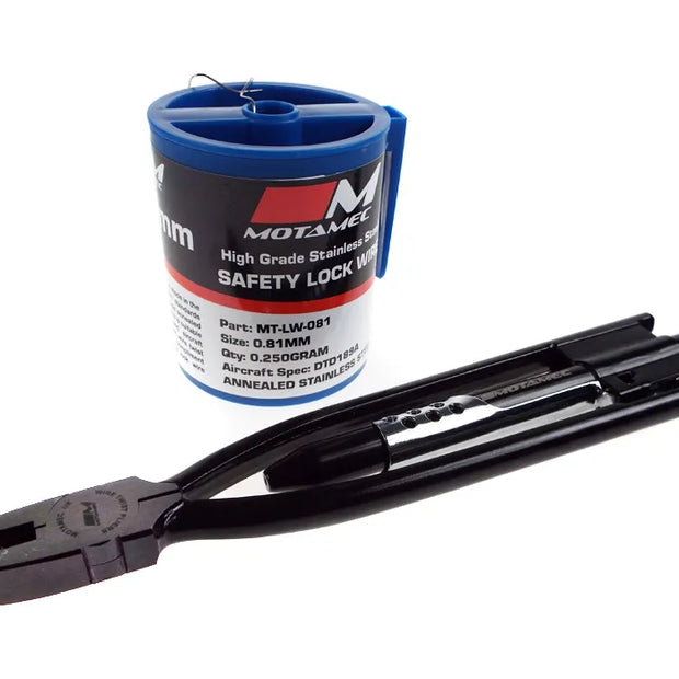 Motorsport 9 Inch Safety Lock Wire Twisting Pliers & 0.81mm Lock Wire Kit